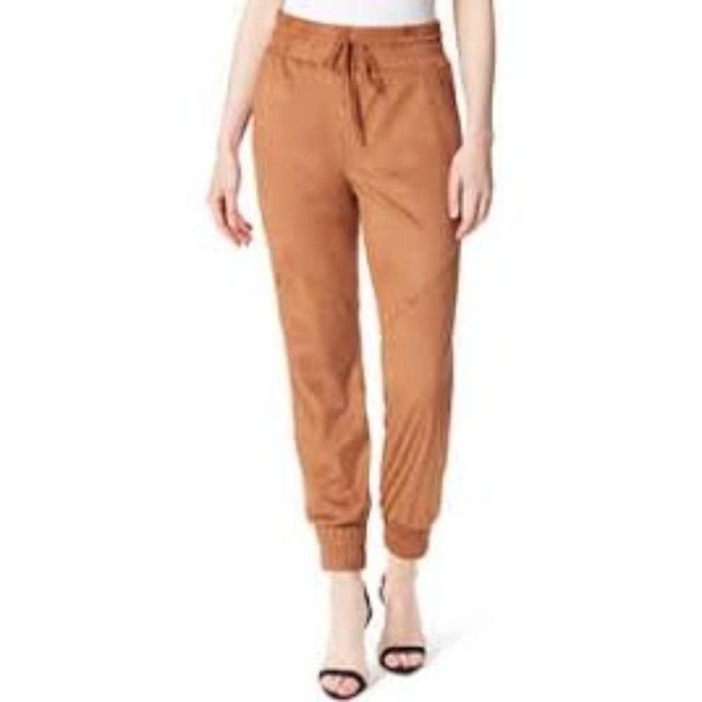 JESSICA‎ SIMPSON DRAWSTRING TIE SUEDE JOGGER PANTS MD NWT